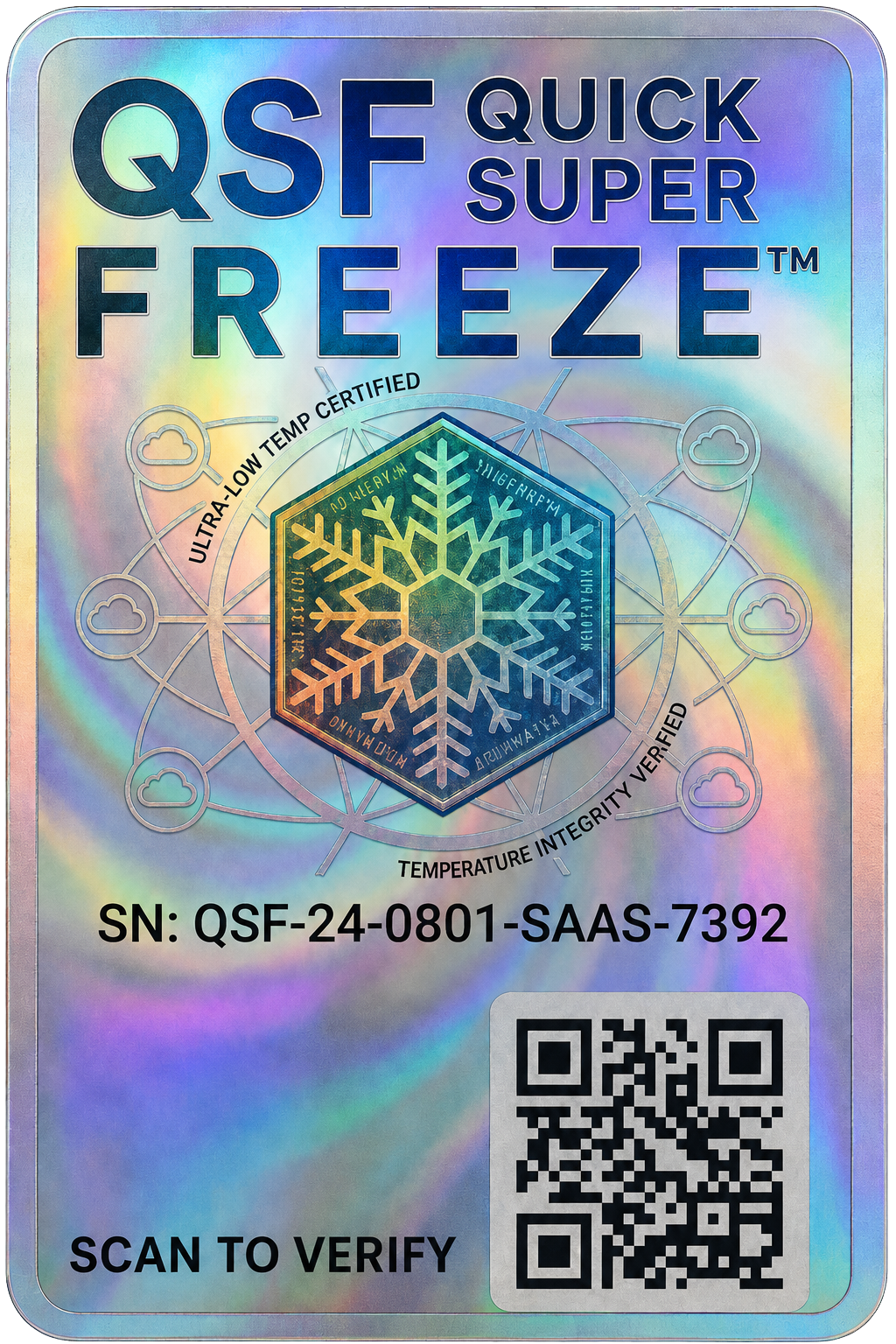 QSF Quick Super Freeze 인증 홀로그램